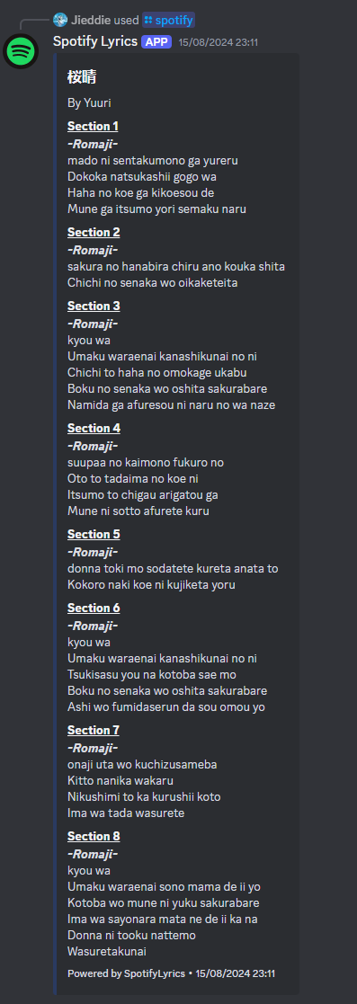 Discord Bot - Romaji Lyrics Finder